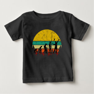 Badminton Evolution Retro Badminton Player Baby T-Shirt