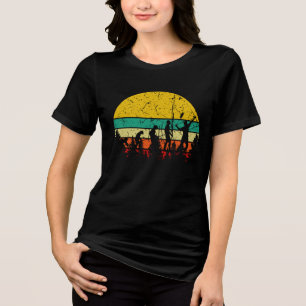 Badminton Evolution Retro Badminton Player Tri-Blend Shirt