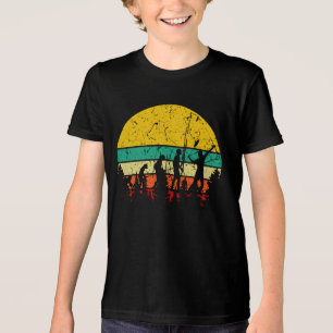 Badminton Evolution Retro Badminton Player Tri-Blend Shirt