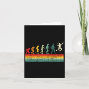Badminton Evolution - Retro Sports Lover Shuttle Card