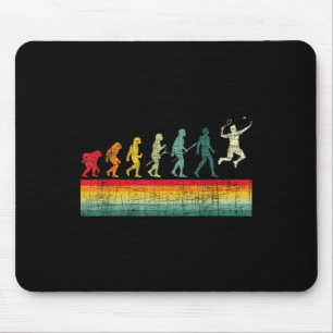 Badminton Evolution - Retro Sports Lover Shuttle Mouse Pad