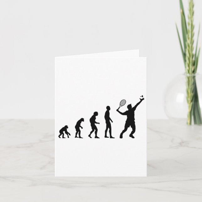 Badminton Evolution Shuttle Funny  Card (Front)