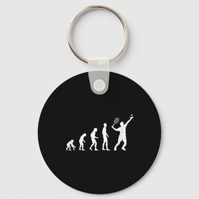 Badminton Evolution Shuttle Funny  Key Ring (Front)