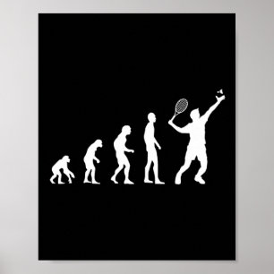 Badminton Evolution Shuttle Funny  Poster
