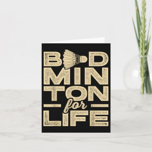 Badminton For Life Badminton Player Shuttle Cross  Card