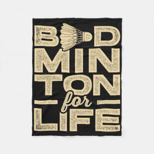 Badminton For Life Badminton Player Shuttle Cross  Fleece Blanket