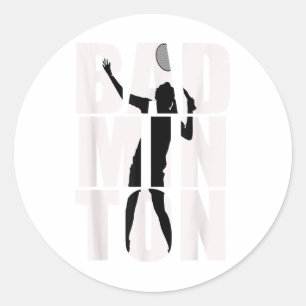 Badminton For Men, Women, Girls, And Boys_1 Classic Round Sticker