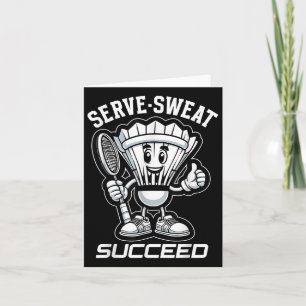 Badminton Forever Cartoon Shuttle And Racket Graph Card