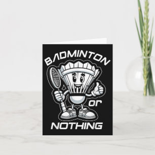 Badminton Forever Cartoon Shuttle And Racket Graph Card