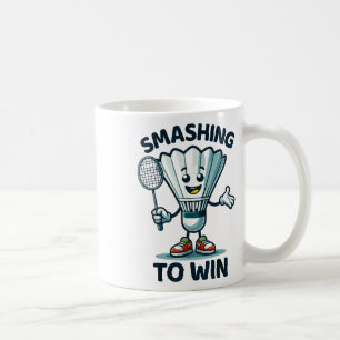 Badminton Forever Cartoon Shuttle And Racket Graph Coffee Mug