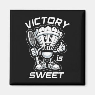 Badminton Forever Cartoon Shuttle And Racket Graph Magnet