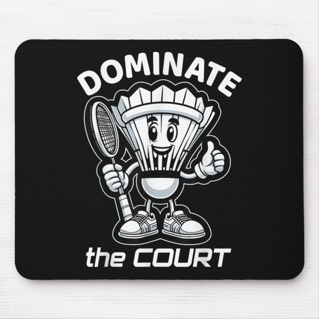 Badminton Forever Cartoon Shuttle And Racket Graph Mouse Pad (Front)