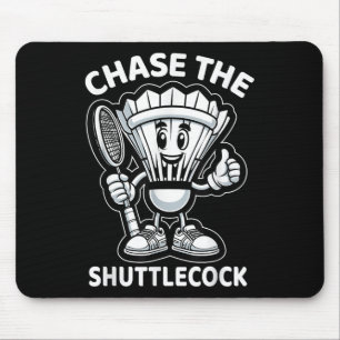 Badminton Forever Cartoon Shuttle And Racket Graph Mouse Pad