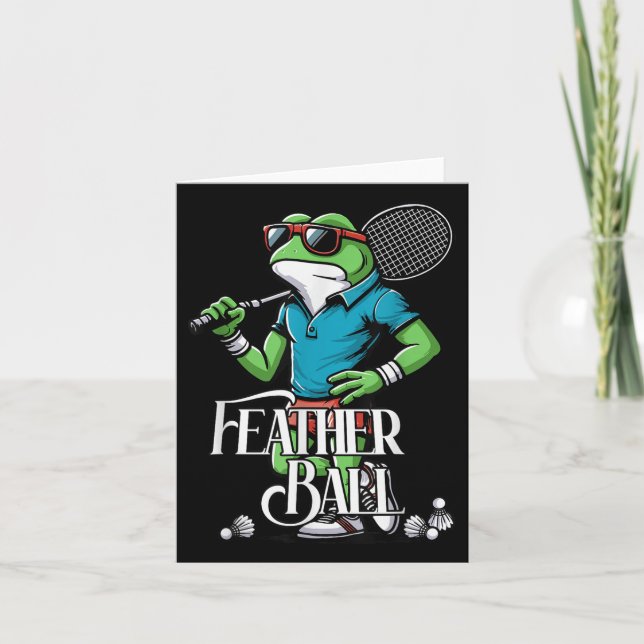 Badminton Frog Shuttle Poona  Card (Front)