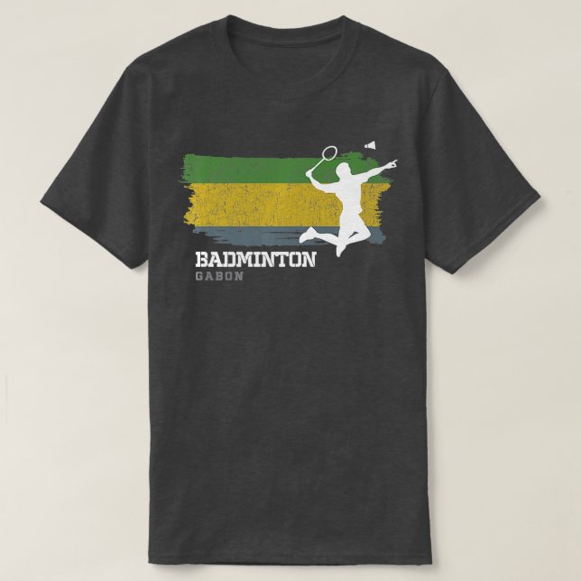 Badminton Gabon Net Games Player Badminton    1  T-Shirt (Design Front)