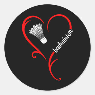 Badminton Game Coach Shuttle Player Badminton Play Classic Round Sticker
