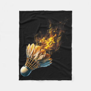 Badminton Game Lover Bad Words Shuttle Badminton  Fleece Blanket