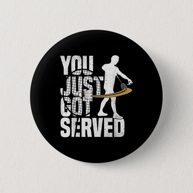 Badminton Game Lover Served Shuttle Player Badmint 6 Cm Round Badge (Front)
