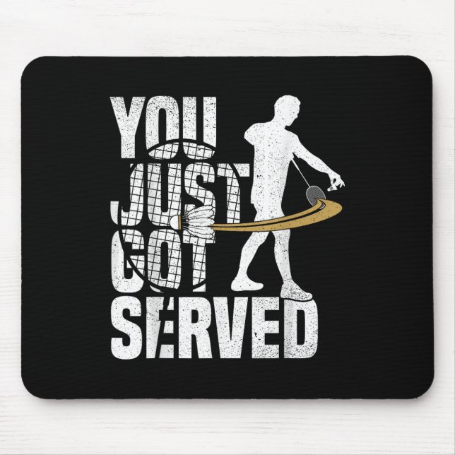 Badminton Game Lover Served Shuttle Player Badmint Mouse Pad (Front)