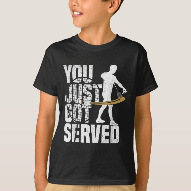 Badminton Game Lover Served Shuttle Player Badmint T-Shirt (Front)