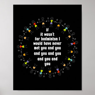 Badminton Game Lover Shuttle Player Badminton Play Poster