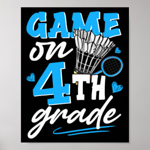 Badminton Game On 4th Grade Boys Girls Back To Sch Poster