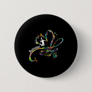 Badminton Game Player Shuttle Player Badminton  6 Cm Round Badge