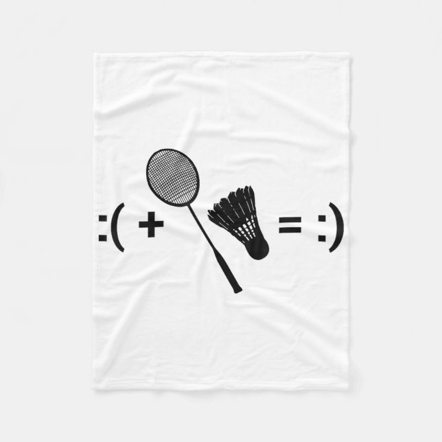 Badminton Game Shuttle Sport Badminton  Fleece Blanket (Front)