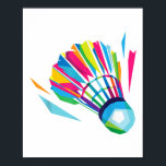 Badminton Game Shuttle Sport Badminton Pop Art  Poster<br><div class="desc">Badminton Game Shuttle Sport Badminton Pop Art</div>