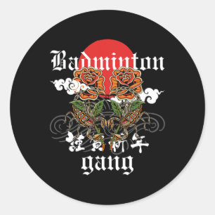 Badminton Gang  Classic Round Sticker
