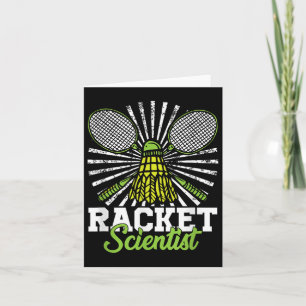 Badminton Gift Shuttle Racket Scientist Badminton Card