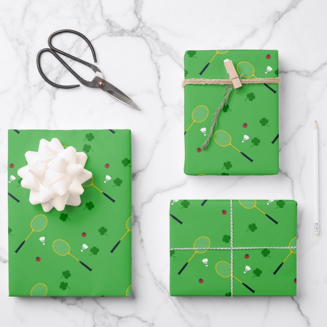 Badminton Gift Wrapping paper (Front)