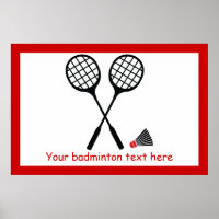 Badminton gifts, racquet and shuttlecock custom