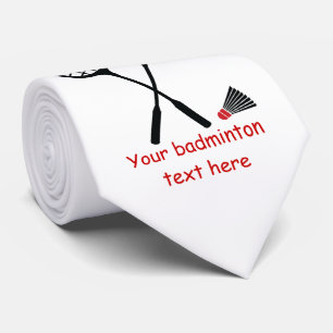 Badminton gifts, racquet and shuttlecock tie