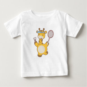"Badminton Giraffe Kids T-Shirt
