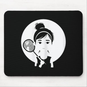 Badminton Girl Shuttle Player For Girls  Mouse Pad