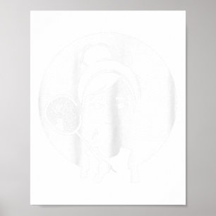 Badminton Girl Shuttle Player For Girls Poster
