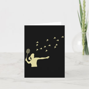Badminton Girl Shuttle Woman Girl Shuttle Racket Card