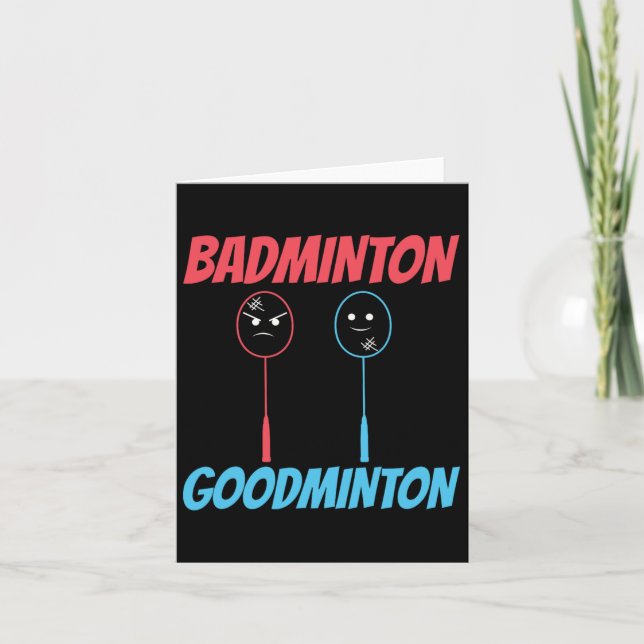 Badminton Goodminton Racket Meme  Card (Front)