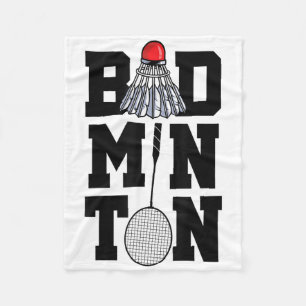 Badminton Graphic Badminton Player Shuttle Sports Fleece Blanket