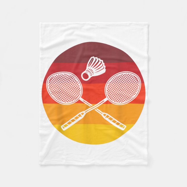 Badminton Graphic Badminton Player Shuttle Sports  Fleece Blanket (Front)