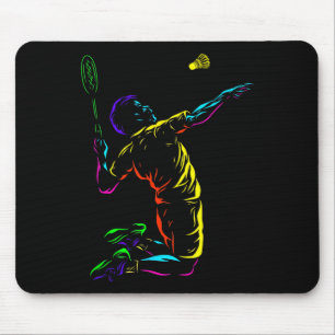 Badminton Graphic Badminton Player Shuttle Sports  Mouse Pad