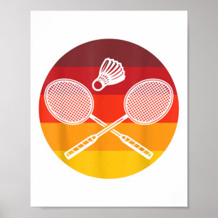Badminton Graphic Badminton Player Shuttle Sports  Poster