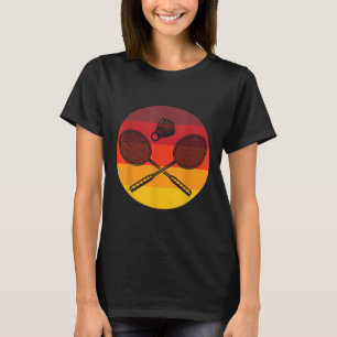Badminton Graphic Badminton Player Shuttle Sports T-Shirt