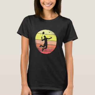 Badminton Graphic Badminton Player Shuttlecock Spo T-Shirt