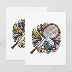 Badminton Graphic Enclosure Card