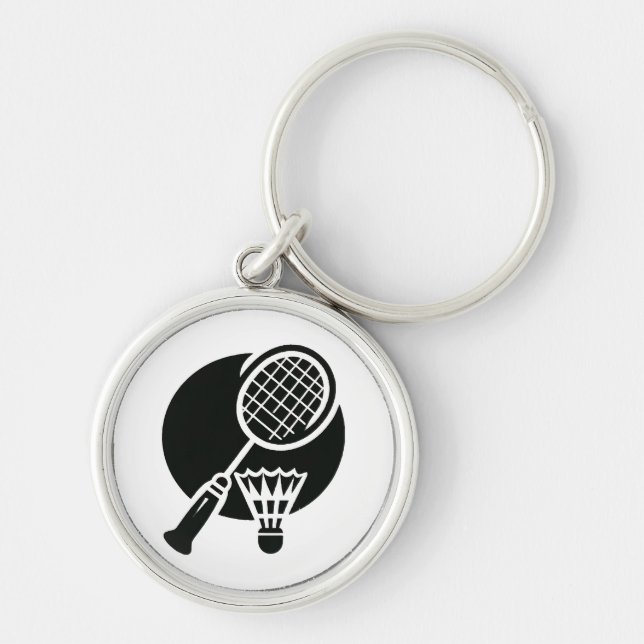Badminton Graphic Key Ring (Front)