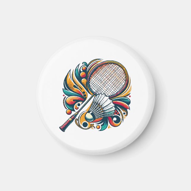 Badminton Graphic Magnet (Front)