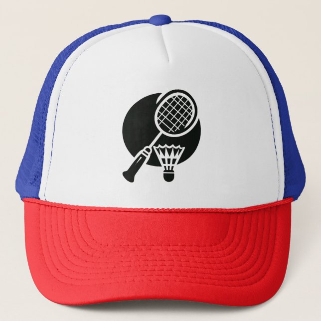 Badminton Graphic Trucker Hat (Front)