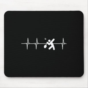 Badminton Heartbeat Mouse Pad